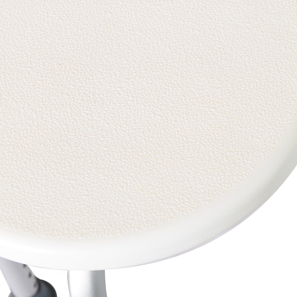 Tabouret de Douche réglable en Hauteur siège de Douche Ergonomique Pieds antidérapants Charge Max. 136 Kg alu HDPE Blanc