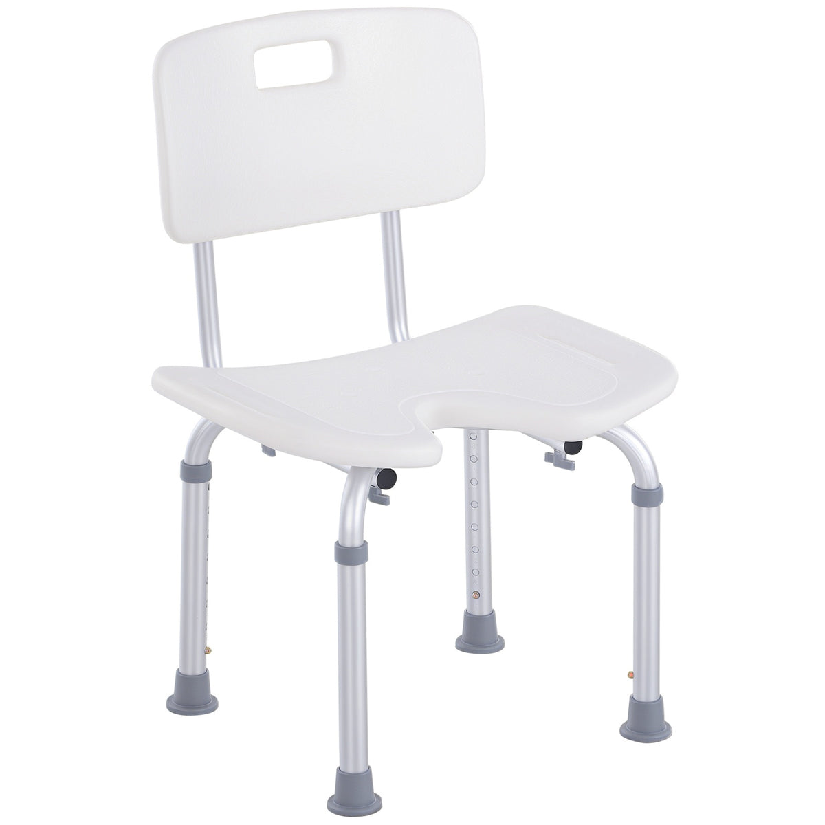 tabouret de douche chaise de douche ergonomique hauteur réglable pieds antidérapants charge max. 136 Kg alu HDPE