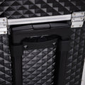 Valise trolley maquillage mallette cosmétique vanity poignée télescopique réglable 34L x 25l x 62H cm alu. noir