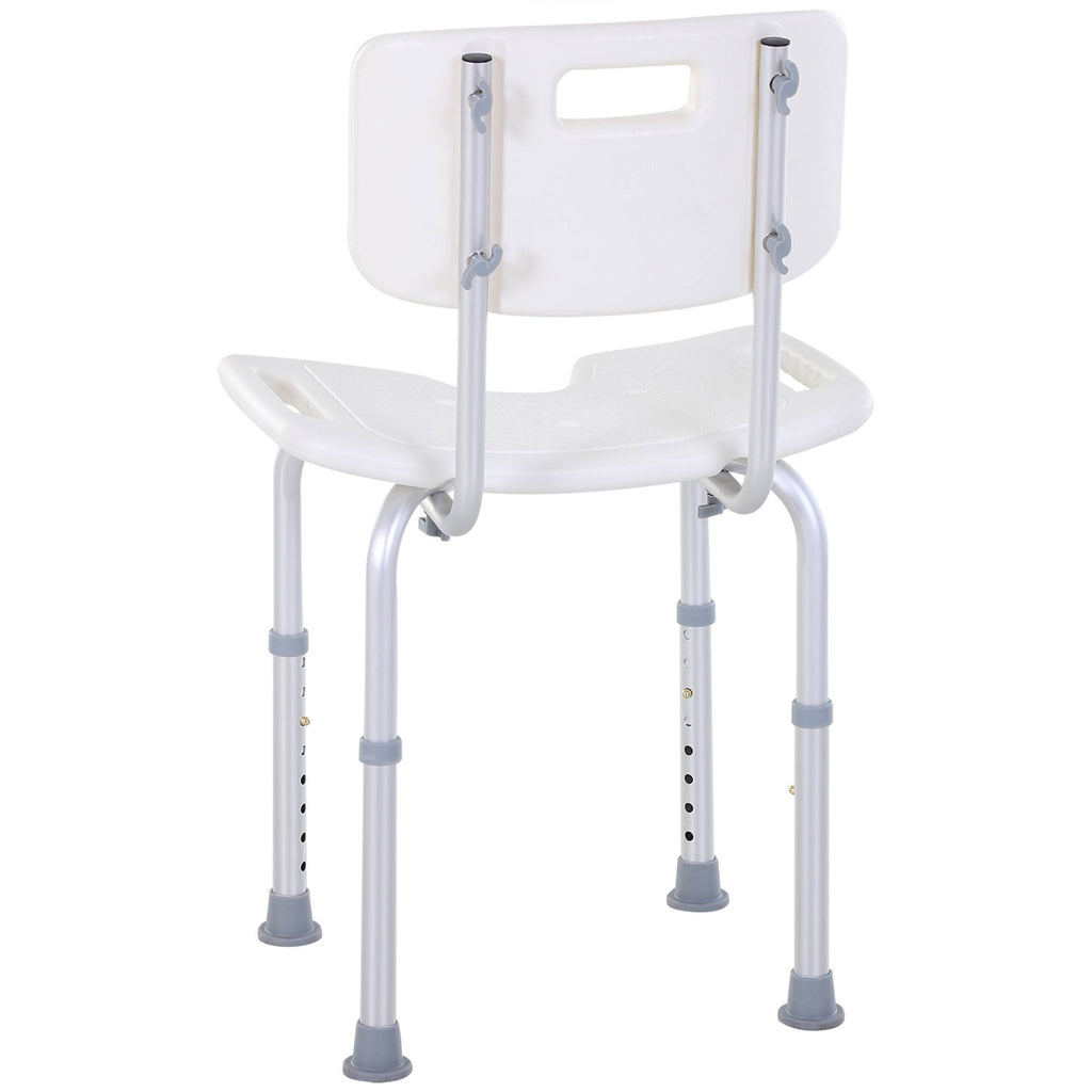 tabouret de douche chaise de douche ergonomique hauteur réglable pieds antidérapants charge max. 136 Kg alu HDPE