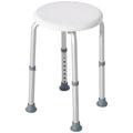 Tabouret de Douche réglable en Hauteur siège de Douche Ergonomique Pieds antidérapants Charge Max. 136 Kg alu HDPE Blanc