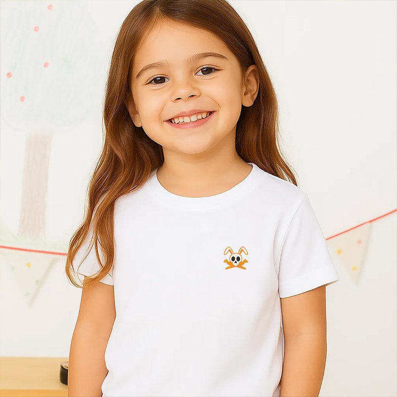 Tshirt en coton bio papate detail du lapin tete de mort